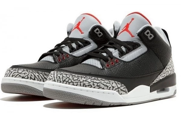 Air Jordan 3 Retro Black Cement Sneakers Reps - 854262-001 | best replica sneaker sites