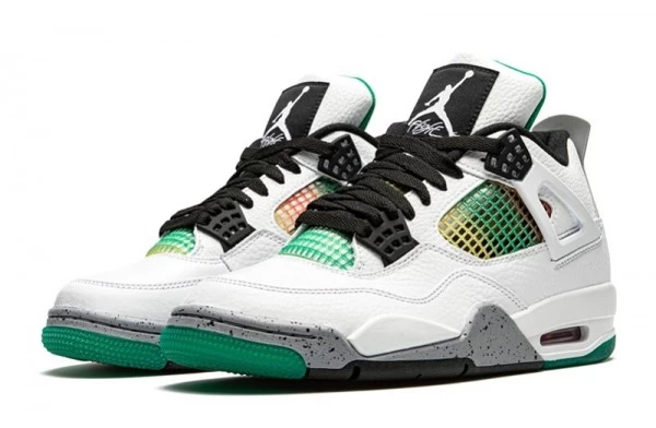 Air Jordan 4 Retro Lucid Green Rasta Sneakers Reps - AQ9129-100 | sneaker rep websites