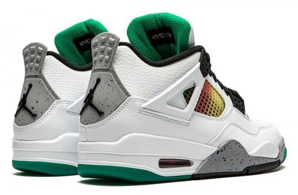 Air Jordan 4 Retro Lucid Green Rasta Sneakers Reps - AQ9129-100 | sneaker rep websites