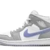 Air Jordan 1 Mid Wolf Grey Aluminum Sneakers Reps - BQ6472-105 | good reps ret for shoes