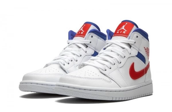Air Jordan 1 Mid White Red Royal Sneakers Reps - BQ6472-164 | buy reps sneakers website