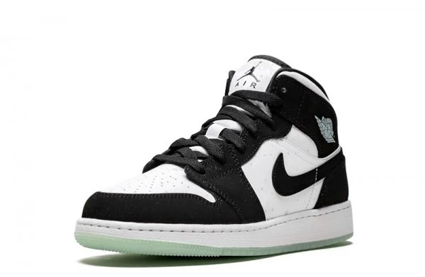 Air Jordan 1 Mid Glow in the Dark Panda Sneakers Reps - BQ6931-103 | good reps for shoes