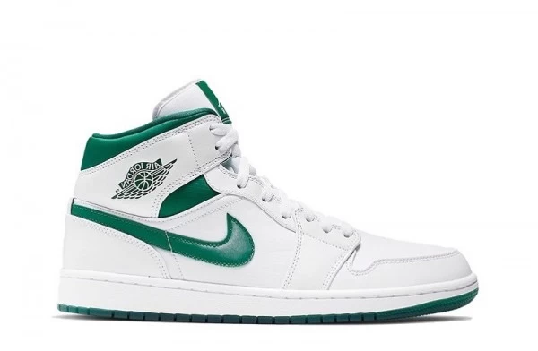 Air Jordan 1 Mid White Mystic Green Sneakers Reps - CD6759-103 | good reps ret for shoes