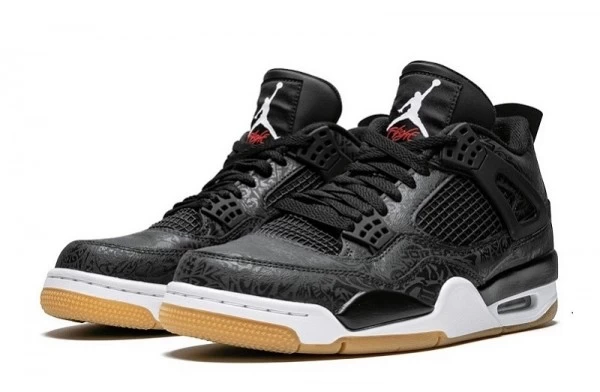 Air Jordan 4 Retro Black Gum Laser Sneakers Reps - CI1184-001 | best replica sneaker sites
