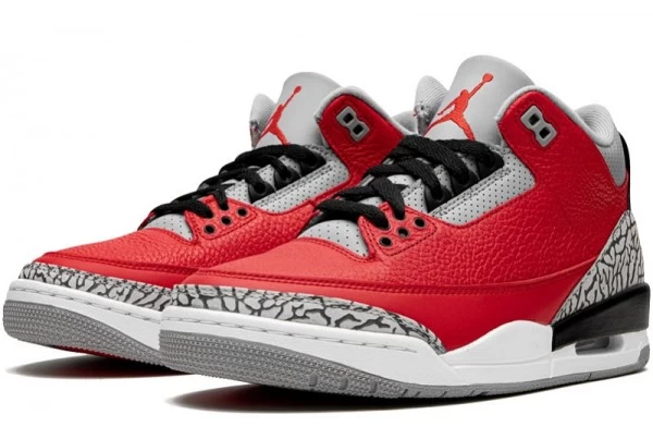 Air Jordan 3 Retro Unite Fire Red Sneakers Reps - CK5692-600 | good reps for shoes ret
