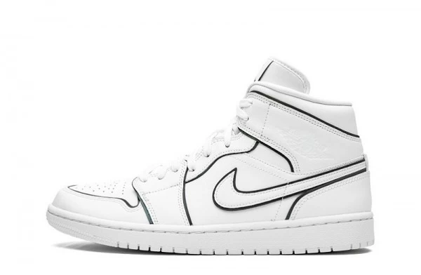 Air Jordan 1 Mid Iridescent Reflective White Sneakers Reps - CK6587-100 | buy reps ret sneakers website