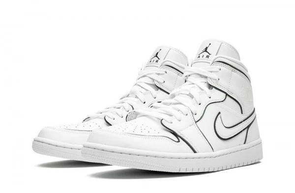 Air Jordan 1 Mid Iridescent Reflective White Sneakers Reps - CK6587-100 | buy reps ret sneakers website