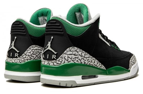 Air Jordan 3 Retro Black Pine Green Sneakers Reps - CT8532-030 | best replica sneaker sites