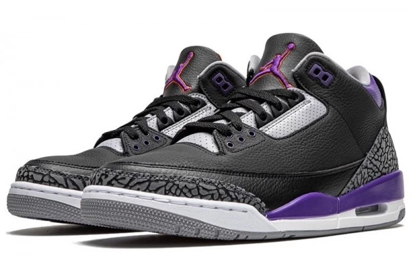Air Jordan 3 Retro Black Court Purple Sneakers Reps - CT8532-050 | sneaker rep websites