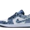 Air Jordan 1 Low Washed Denim Sneakers Reps - CZ8455-100 | sneaker rep ret websites