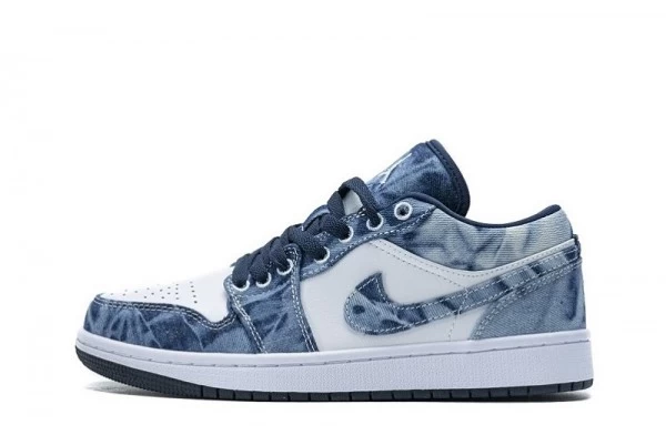 Air Jordan 1 Low Washed Denim Sneakers Reps - CZ8455-100 | sneaker rep ret websites