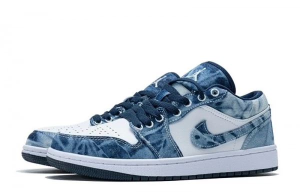 Air Jordan 1 Low Washed Denim Sneakers Reps - CZ8455-100 | sneaker rep ret websites