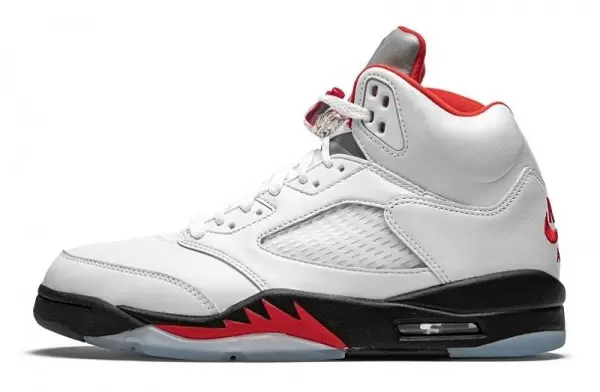 Air Jordan 5 Retro Fire Red Silver Tongue Sneakers Reps - DA1911-102 | best replica sneaker sites