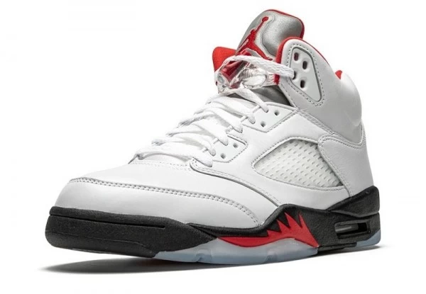 Air Jordan 5 Retro Fire Red Silver Tongue Sneakers Reps - DA1911-102 | best replica sneaker sites