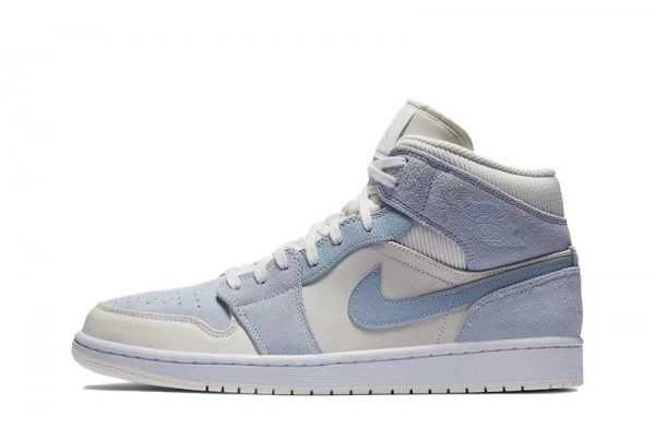 Air Jordan 1 Mid Mixed Textures Blue Sneakers Reps - DA4666-100 | sneaker rep websites