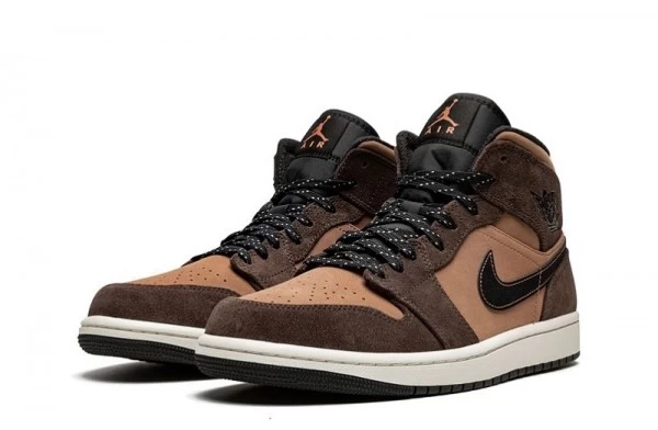 Air Jordan 1 Mid Dark Chocolate Earth Tone Sneakers Reps - DC7294-200 | ret sneakers