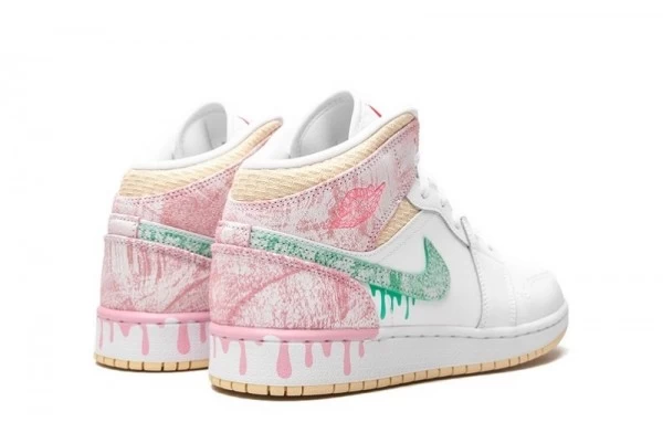 Air Jordan 1 Mid Paint Drip Ice Cream Sneakers Reps - DD1666-100 | buy reps sneakers website