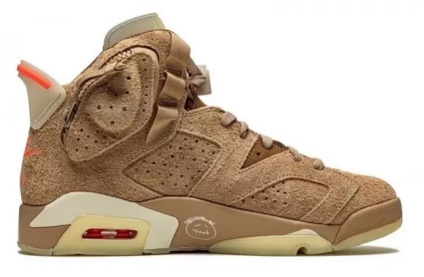 Travis Scott x Air Jordan 6 Retro British Khaki Sneakers Reps - DH0690-200 | good reps for shoes,ret sneakers