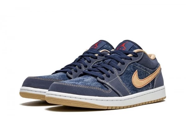 Air Jordan 1 Low Denim Sneakers Reps - DH1259-400 | best replica sneaker sites