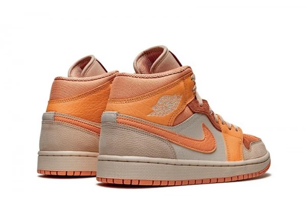 Air Jordan 1 Mid Apricot Orange Sneakers Reps - DH4270-800 | good reps ret for shoes at retsneakers.com