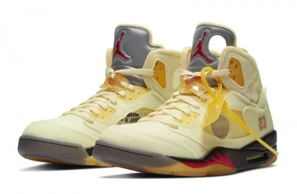 Off White X Air Jordan 5 Retro OFF-WHITE Sail Sneakers Reps - DH8565-100 | sneaker rep websites