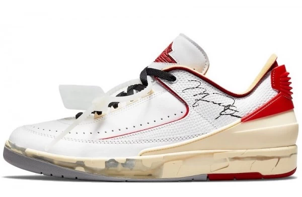 Off-White x Air Jordan 2 Retro Low SP White Varsity Red Sneakers Reps - DJ4375-106 | sneaker rep websites