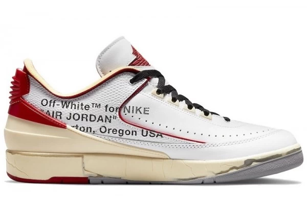 Off-White x Air Jordan 2 Retro Low SP White Varsity Red Sneakers Reps - DJ4375-106 | sneaker rep websites