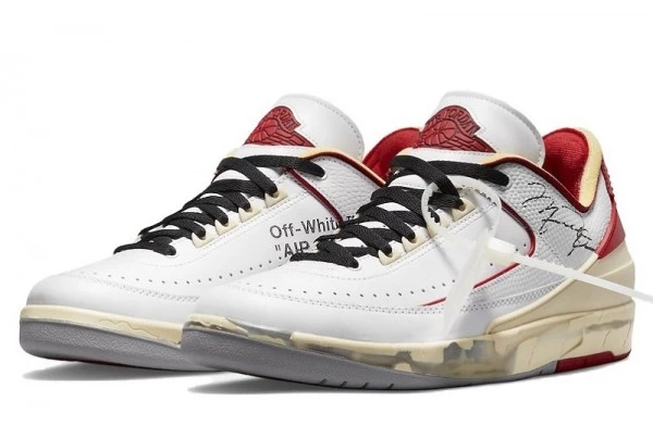 Off-White x Air Jordan 2 Retro Low SP White Varsity Red Sneakers Reps - DJ4375-106 | sneaker rep websites