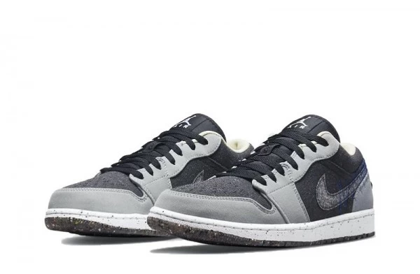 Air Jordan 1 Low Crater Black Grey Sneakers Reps - DM4657-001 | best replica sneaker ret sites