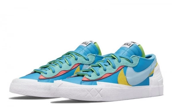 "Nike Blazer Low KAWS Sacai Neptune Blue" - Image 3