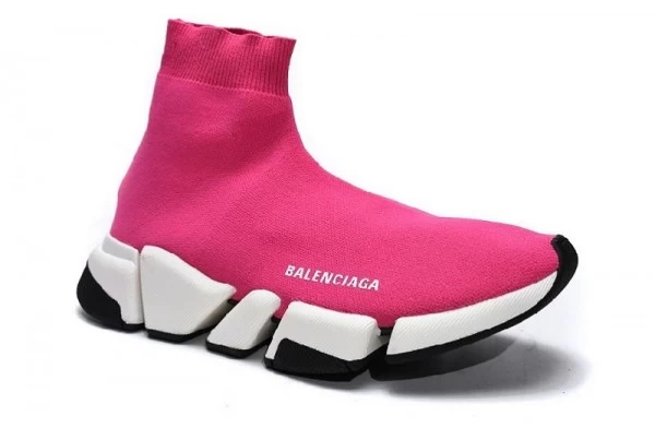 Pink and White Balenciaga Sneakers