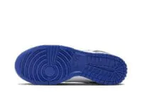 The bottom of the shoe is blue.