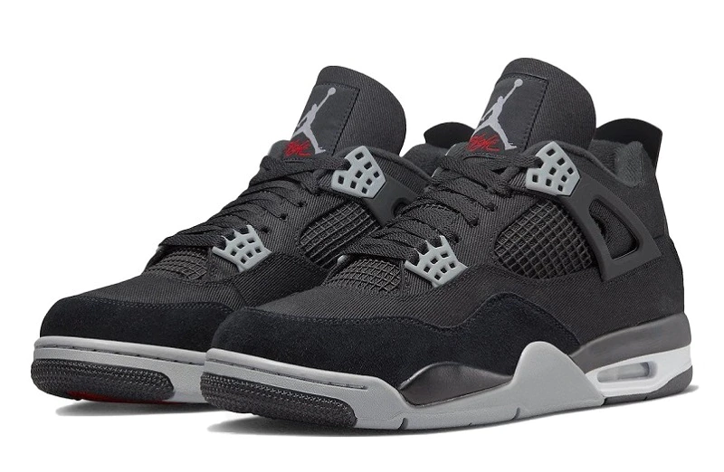 Air Jordan 4 Retro SE Black Canvas Sneakers - DH7138-006 - Good Reps Ret For Shoes