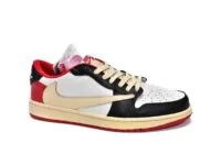 Travis Scott x Fragment x Air Jordan 1 Low White Black Red - DM7866-166 | Sneaker Rep Ret Websites