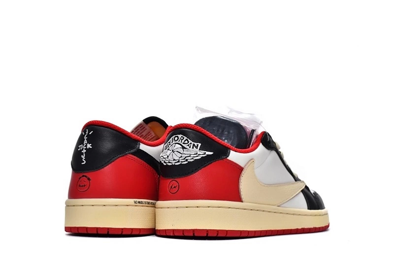 Travis Scott x Fragment x Air Jordan 1 Low White Black Red - DM7866-166 | Sneaker Rep Ret Websites