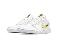 Wmns Air Jordan 1 Retro Low 'White Metallic Gold' Reps CZ4776-100 in just $112