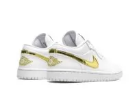 Wmns Air Jordan 1 Retro Low 'White Metallic Gold' Reps CZ4776-100 in just $112