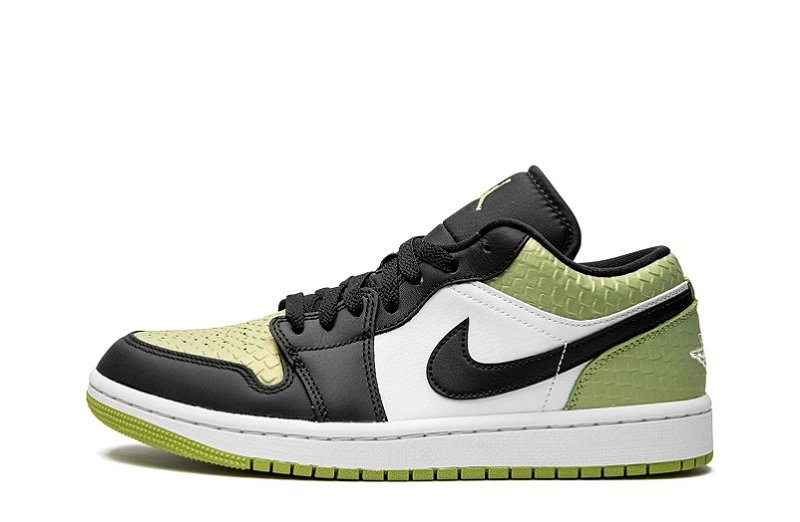 Wmns Air Jordan 1 Low SE 'Vivid Green Snakeskin' Reps DX4446-301 in just $102