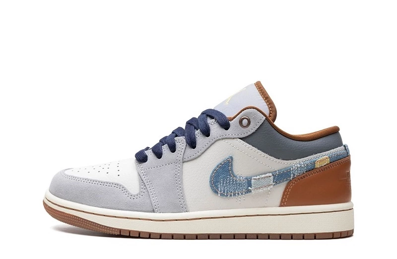 Air Jordan 1 Low SE 'Repaired Denim Swoosh' Reps FZ5042-041 in just $102