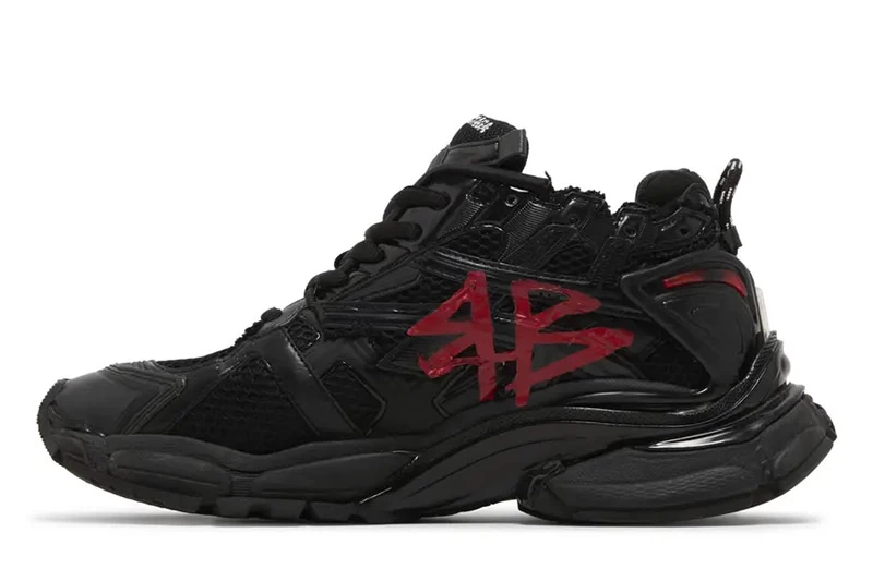 Balenciaga Runner 'Graffiti - Black Red' Reps - 677403W3RBQ1060 in just $155